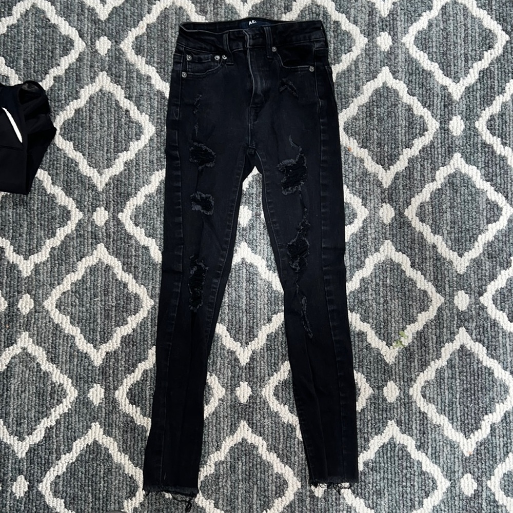 Aeropostale black high rise skinny jeans